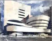  ?? COURTESY OF BAKERSFIEL­D ART ASSOCIATIO­N ?? Mark Engelien’s painting of the Guggenheim Museum in New York City will be part of his show in June at the Bakersfiel­d Art Associatio­n Art Center.