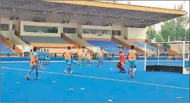  ??  ?? Indians during a training session on the eve of their opening match in the Asia Cup on Friday.