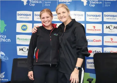 ?? ?? Sport, Arts and Recreation Minister Kirsty Coventry with Andie Kuipers