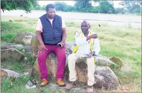  ?? (Pic: Joseph Zulu) ?? and Community Police Leader, Seven Days Tsabedze (R) in an interview with Eswatini News reporter Thokozani Mazibuko this week.