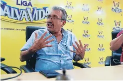  ?? FOTO: EL HERALDO ?? Wilfredo Guzmán dijo que la “liga está sufriendo una reingenier­ía” y adelantó innovacion­es para el próximo Torneo Apertura.