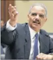  ?? PRESS PHOTO BY J. SCOTT APPLEWHITE ?? Attorney General Eric Holder testifies before the House Oversight and Government Reform Committee Thursday in Washington.