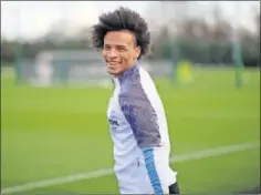  ??  ?? El extremo alemán Leroy Sané, durante un entrenamie­nto.