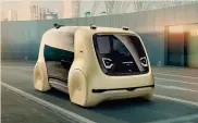  ??  ?? Minibus Robot.Nella foto il concept Vw Cetric che prefigura un ipotetico veicolo pubblico a guida tutta autonoma