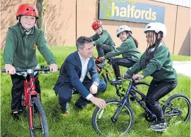 ??  ?? Halfords and the Bikeabilit­y Trust have joined forces for the scheme
