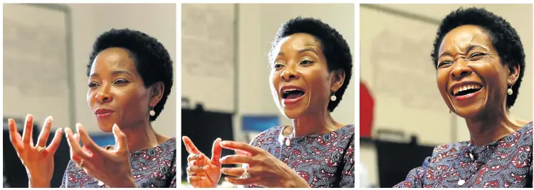  ?? Pictures: Esa Alexander ?? Mamokgethi Phakeng says her new position comes with more than the usual pressures. If she fails, it won’t only be about her, but all black women, and all black people.