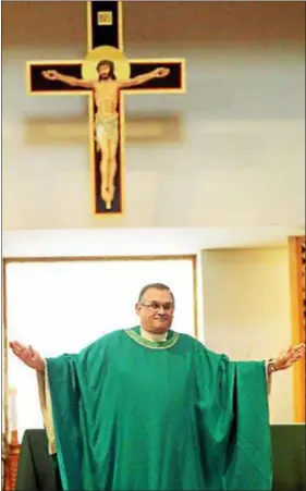  ?? DIGITAL FIRST MEDIA FILE PHOTO ?? Msgr. Gregory Parlante was charged in January with possession of methamphet­amines, as well as stealing about $5,500 from the Sunday collection­s to pay for drugs he received through the mail.