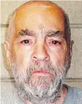  ?? CALIFORNIA STATE PRISON / AFP / GETTY IMAGES FILES ?? Charles Manson, who led a California cult that killed pregnant Hollywood star Sharon Tate, among others, died Monday at 83.