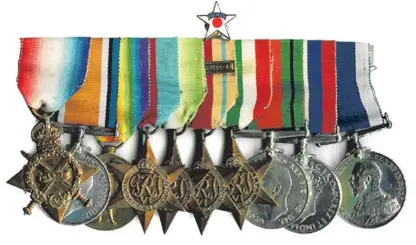  ??  ?? Able Seaman Mark Mulford; Able Seaman Mark Mulford’s medals.