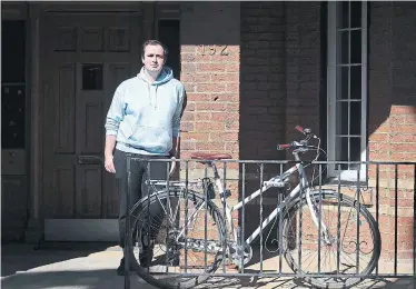  ?? STEVE RUSSELL TORONTO STAR ?? The pandemic turned an apartment that might not have been affordable four or five months ago “into something that I can actually afford,” says Sam Jacobs, 23, who is saying goodbye to roommates and moving into his own place.