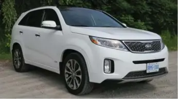  ?? JIL MCINTOSH PHOTOS FOR THE TORONTO STAR ?? Kia’s Sorento has been heavily revised for 2014, although it’s tough to tell from the outside. The changes are under the skin, with a new platform and more powerful engines.