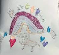  ??  ?? Lily-Grace loves animals and drew this dog