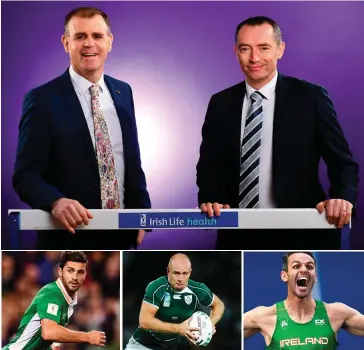  ?? SPORTSFILE ?? Dr Tom Comyns and Gary Ryan know all about the value of speed from their various background­s in coaching and, below, Shane Long, Denis Hickie and Thomas Barr have been able to call on their experience in pursuit of success across three different codes