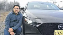  ?? ?? Walter Capitani of the Ottawa area is Italian-canadian and growing up he liked the style of the Alfa Romeo Alfasud model — a vehicle with a vaguely similar profile to the 2021 Mazda3 Sport he bought late last year.