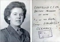  ??  ?? Devoted: Edith Costello, an army typist in World War II, sent this photo of herself to her fiance, Charles, in a German prisoner-of-war camp.