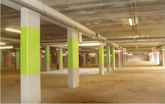  ??  ?? The completed undergroun­d parking basement