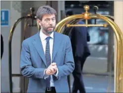  ??  ?? PROYECTO. El presidente de la Juventus y de la ECA, Andrea Agnelli.