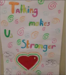  ?? One of the many colourful posters promoting mental health created by the pupils of Kilflynn NS ??