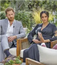  ??  ?? ROYAL MESS: Harry and Meghan talk to Oprah (source: The Guardian UK)