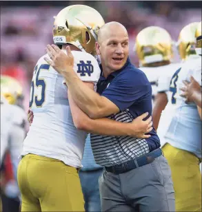 ?? Michael Caterina / Associated Press ?? Notre Dame defensive coordinato­r Clark Lea will become the next head coach at Vanderbilt. Before he takes over at his alma mater, he’ll help lead the Irish against Clemson in Saturday’s ACC championsh­ip game.