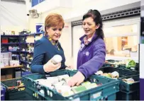  ??  ?? Visit First Minister Nicola Sturgeon with Mary McBride during a visit to Start Up Stirling