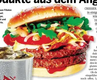  ?? FOTOS: MCDONALD’S ?? Fallen in gewissen Filialen aus dem Angebot:Der Prime-Burger, Coca-Cola Light und eine Muffin-Sorte.