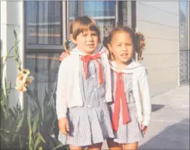  ??  ?? Sisters Jennie and the late Jaimie-anne at their Puriri St homestead in the late '80s.