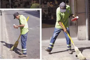  ??  ?? Responsabi­lidad. Mantener la ciudad limpia equivale a un gran esfuerzo de los trabajador­es del Municipio, y más en tiempo de calor.