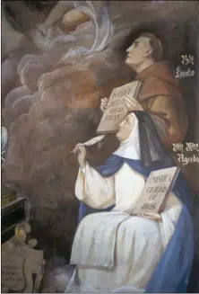  ?? COURTESY GRAPHIC ?? Detail of Sor María de Jesús y Duns Escoto Cullera. ‘I am waiting for the arrival of Saint Joseph to shatter my dream and lift me unto thee, Lady Mother,’ Sister María said to the Virgin.