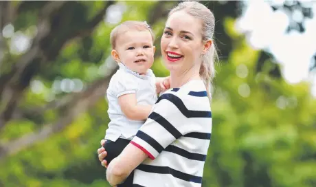  ?? PERSONAL CHOICE: Breastfeed­ing mum Myra Mawby with her 14- month- old daughter Lyla. Picture: TARA CROSER ??