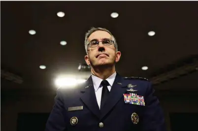  ?? (YURI GRIPAS/REUTERS) ?? Le général John Hyten est chargé de la supervisio­n de l’arsenal nucléaire des Etats-Unis, et notamment de conseiller le président pour le recours à l’arme nucléaire.