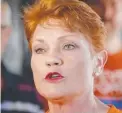  ?? SELF- INTEREST: Pauline Hanson. ??