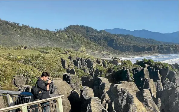  ?? ?? Visitor numbers at Punakaiki’s Pancake Rocks last summer were down 68% on the previous summer, new DOC data shows.