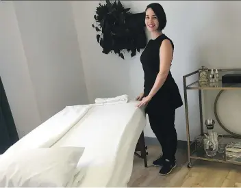 ?? PHOTOS: JOHN GRAINGER ?? Marlese Assman, owner of Bobe Beauty, studied in Canada and abroad to bring her training in aromathera­py home to Saskatoon, where she has opened a studio in the Drinkle building.