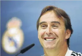  ?? AFP ?? El entrenador del Real Madrid, Julen Lopetegui, ayer en sala de prensa.