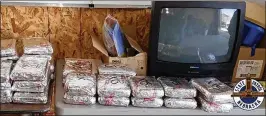  ?? CONTRIBUTE­D BY NEBRASKA STATE PATROL ?? Nebraska state troopers seized 118 pounds of fentanyl last month during a stop of a truck-tractor and semitraile­r along I-80 near Kearney.