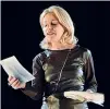  ??  ?? Attrice e autrice Lucilla Giagnoni ha interpreta­to l’altra sera un testo omaggio al 50° dell’Università di Bergamo