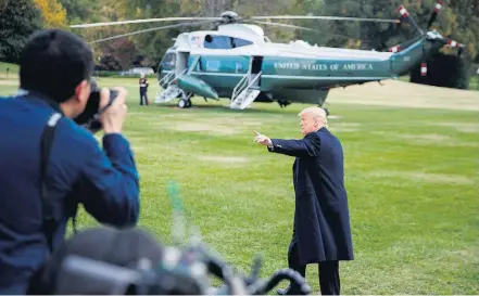  ?? SHAWN THEW/REUTERS ?? Esforços. Trump precisa manter o controle republican­o da Câmara e do Senado para aprovar projetos e nomeações