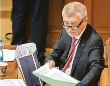  ?? FOTO MAFRA – PETR TOPIČ ?? V Parlamentu. Andrej Babiš během mimořádné schůze.