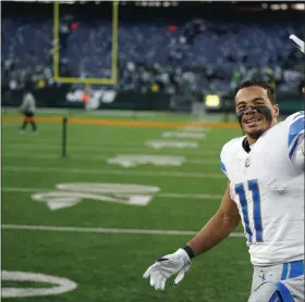  ?? ASSOCIATED PRESS FILE PHOTO ?? Detroit Lions receiver Kalif Raymond establishe­d career-highs for receiving yards (616) and punt return average (13.2yards) while finishing with 47receptio­ns last season.