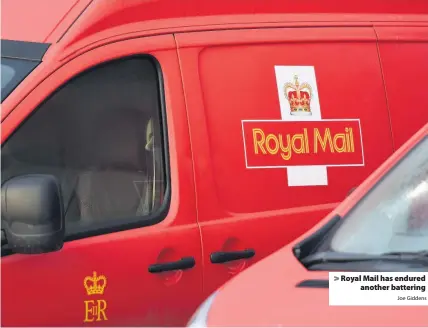  ?? Joe Giddens ?? &gt; Royal Mail has endured another battering