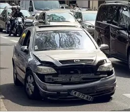  ?? (Photos DR) ?? Le chauffard conduisait une Opel. Son interpella­tion a causé un bouchon sur le boulevard Albert-Ier.