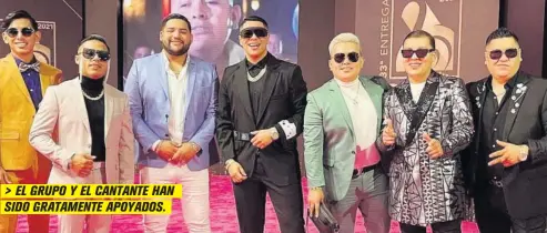  ?? FOTO: INSTAGRAM ?? > EL GRUPO Y EL CANTANTE HAN SIDO GRATAMENTE APOYADOS.