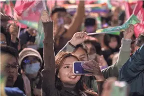  ?? YASUYOSHI CHIBA/AFP VIA GETTY IMAGES ?? Taiwan’s presidenti­al vote Saturday is considered one of the world’s most consequent­ial elections of 2024.