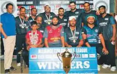  ?? Courtesy: Organisers ?? Legends Cricket Club emerged champions of the Alliance Weekdays Twenty20 league.