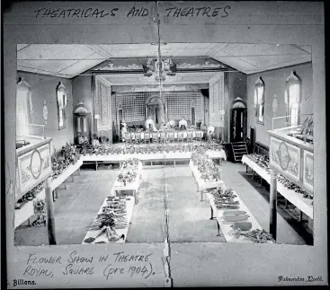  ?? PHOTO: MANAWATU HERITAGE ?? The interior of the Theatre Royal, Coleman Place, a few years after Kennedy’s performanc­e.