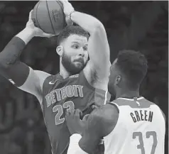  ?? GREGORY SHAMUS/GETTY IMAGES ?? Blake Griffin, Detroit’s All-Star point forward, scored 31 points on 12-for-23 from the field. He added nine rebounds and nine assists.