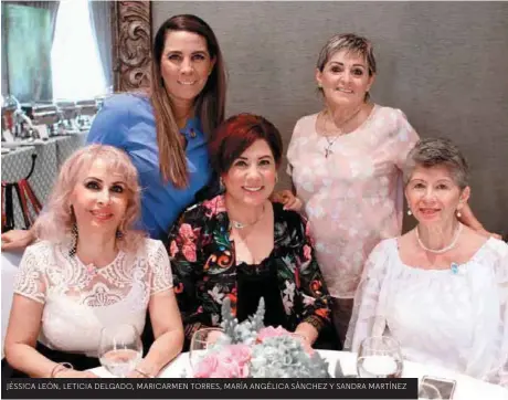  ??  ?? JÉSSICA LEÓN, LETICIA DELGADO, MARICARMEN TORRES, MARÍA ANGÉLICA SÁNCHEZ Y SANDRA MARTÍNEZ