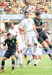  ?? PTI ?? Players of Iran and Mexico in action during their FIFA U-17 World Cup match at Nehru Stadium in Goa on Tuesday.