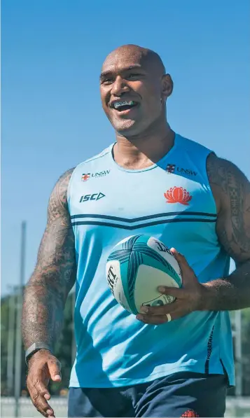  ?? Photo: NSW Waratahs ?? NSW Waratahs and Flying Fijians winger Nemani Nadolo during training in Sydney, Australia. Nadolo has confirmed that he will be retiring at the end of the year.